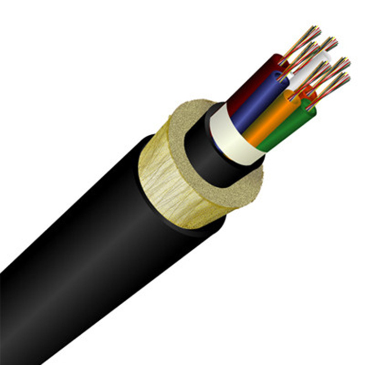 Outdoor non-metallic self-supporting single mode ADSS cable 24 core