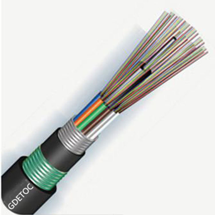 Double sheath direct buried fiber optic cable